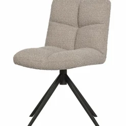 Draaibare Eetkamerstoel Vinny Bouclé - Zand - Loft24.nl