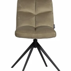 Draaibare Eetkamerstoel Vinny Velvet - Groen - Loft24.nl