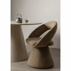 Draaibare Eetkamerstoel Winter Geweven stof - Zand - Loft24.nl