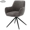 Draaibare Eetkanerstoel Fondo Chenille - Antraciet - Loft24.nl