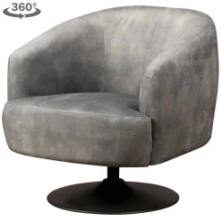 Draaibare Fauteuil Bargo - Grijs - Loft24.nl
