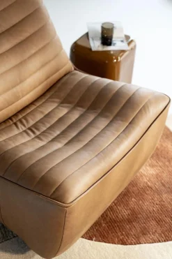 Draaibare Fauteuil Matthew Leer - Bruin - Loft24.nl