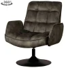 Draaibare Fauteuil Tropea Velvet - Donker groen - Loft24.nl