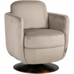 Draaibare Fauteuil Turner Velvet - Khaki - Loft24.nl