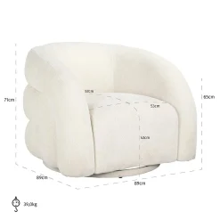 Draaifauteuil Arcus - Wit - Loft24.nl