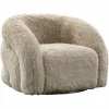 Draaifauteuil Arcus Fluffy - Zand - Loft24.nl