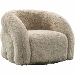 Draaifauteuil Arcus Fluffy - Zand - Loft24.nl