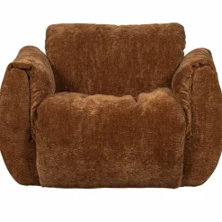 Draaifauteuil BAGGY 3D Chenille - Middenbruin - Loft24.nl