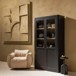 Draaifauteuil BAGGY Gewoven Chinille - Zand - Loft24.nl