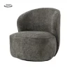 Draaifauteuil Belvi Chenille kleur Donkergrijs - Loft24.nl