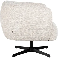 Draaifauteuil Estelle Chenille - Crème - Loft24.nl
