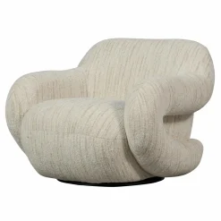 Draaifauteuil Folke Chenille - Naturel - Loft24.nl