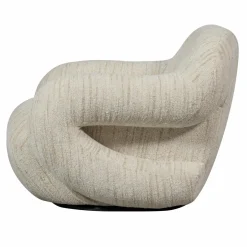 Draaifauteuil Folke Chenille - Naturel - Loft24.nl