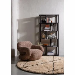 Draaifauteuil Folke Chenille - Oud Roze - Loft24.nl