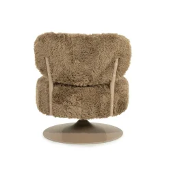 Draaifauteuil Furlo Furry - Taupe - Loft24.nl