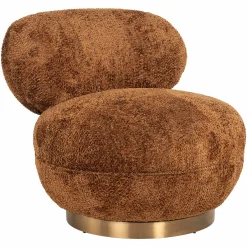 Draaifauteuil Jace Chenille - Cinnamon - Loft24.nl