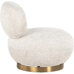 Draaifauteuil Jace Chenille - Creme - Loft24.nl