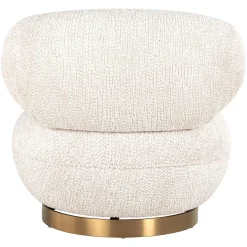 Draaifauteuil Jace Chenille - Creme - Loft24.nl