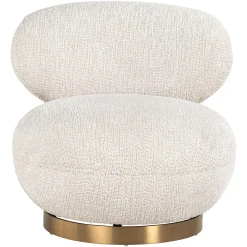 Draaifauteuil Jace Chenille - Creme - Loft24.nl