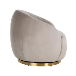 Draaifauteuil Jago Velvet - Khaki - Loft24.nl