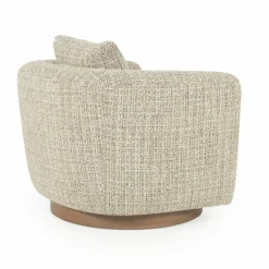 Draaifauteuil Jordan Grove Bouclé - Taupe - Loft24.nl