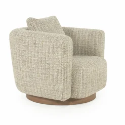 Draaifauteuil Jordan Grove Bouclé - Taupe - Loft24.nl
