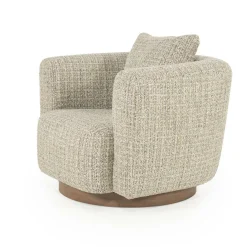 Draaifauteuil Jordan Grove Bouclé - Taupe - Loft24.nl