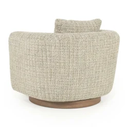 Draaifauteuil Jordan Grove Bouclé - Taupe - Loft24.nl