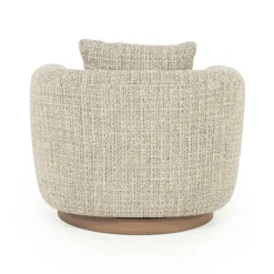 Draaifauteuil Jordan Grove Bouclé - Taupe - Loft24.nl