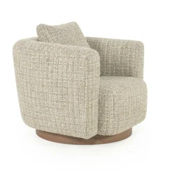 Draaifauteuil Jordan Grove Bouclé - Taupe - Loft24.nl