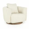Draaifauteuil Jordan Grove Bouclé - Beige - Loft24.nl