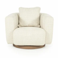 Draaifauteuil Jordan Grove Bouclé - Beige - Loft24.nl