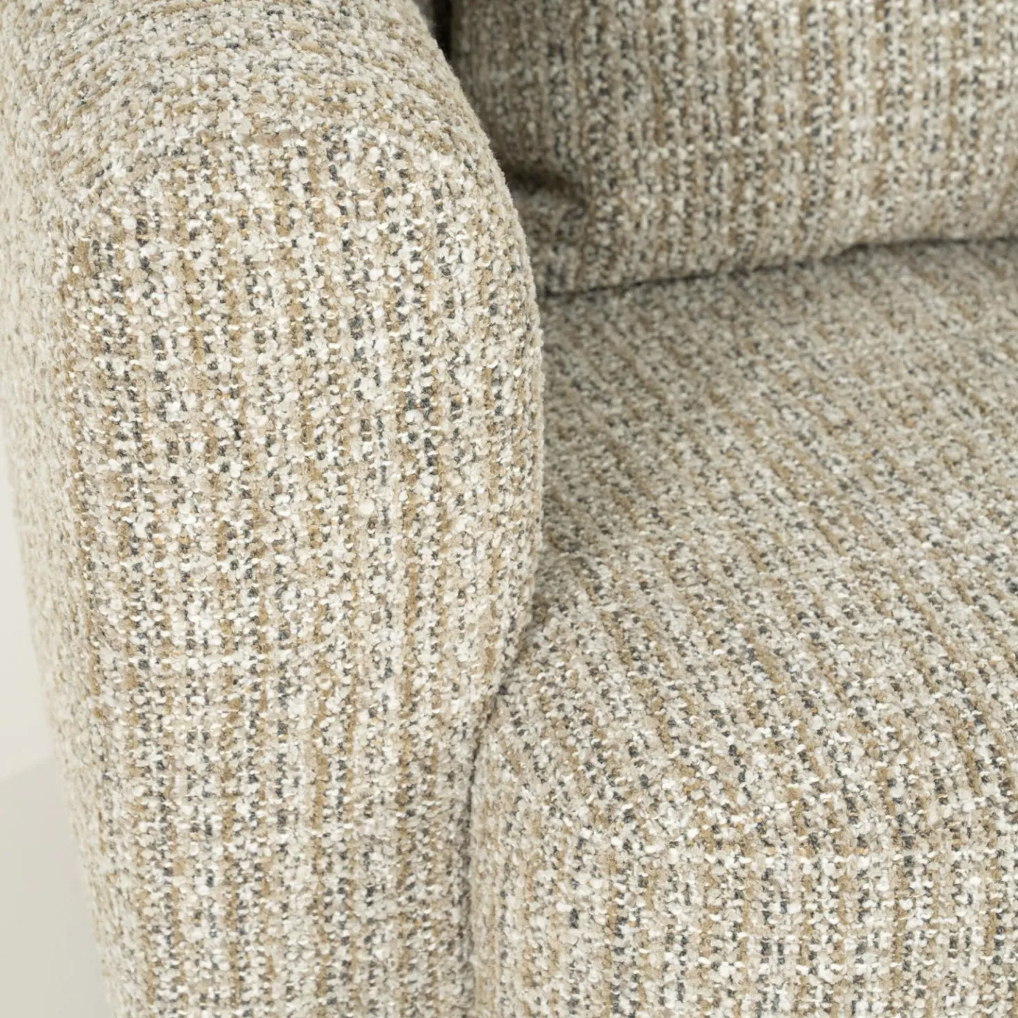 Draaifauteuil Jordan Grove Bouclé - Beige - Loft24.nl