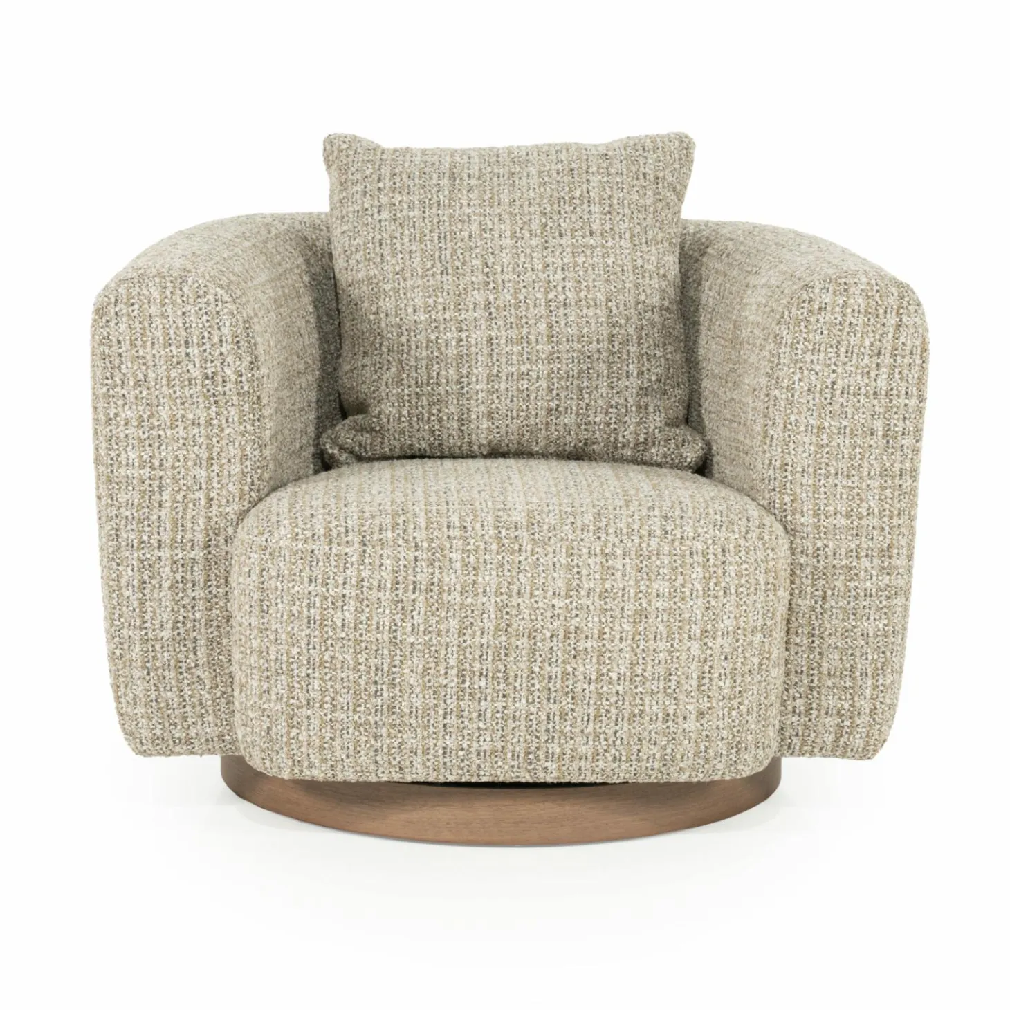 Draaifauteuil Jordan Grove Bouclé - Beige - Loft24.nl