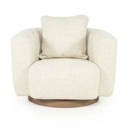 Draaifauteuil Jordan Grove Bouclé - Beige - Loft24.nl