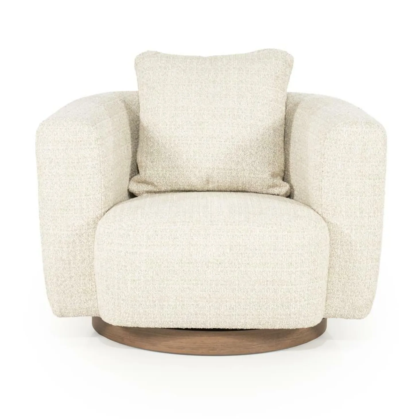 Draaifauteuil Jordan Grove Bouclé - Beige - Loft24.nl