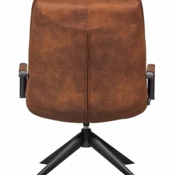 Draaifauteuil Jouke met armleuning PU - Cognac - Loft24.nl