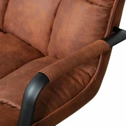 Draaifauteuil Jouke met armleuning PU - Cognac - Loft24.nl