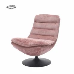 Draaifauteuil Marano Chenille - Roze - Loft24.nl