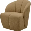 Draaifauteuil Mojo Bouclé - Geel Bruin - Loft24.nl