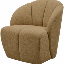 Draaifauteuil Mojo Bouclé - Geel Bruin - Loft24.nl