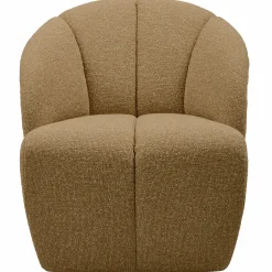 Draaifauteuil Mojo Bouclé - Geel Bruin - Loft24.nl