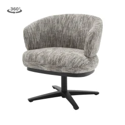 Draaifauteuil Perca - Wit/grijs - Loft24.nl