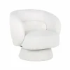 Draaifauteuil Senna Furry - Wit - Loft24.nl