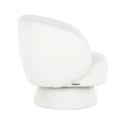 Draaifauteuil Senna Furry - Wit - Loft24.nl