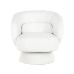 Draaifauteuil Senna Furry - Wit - Loft24.nl