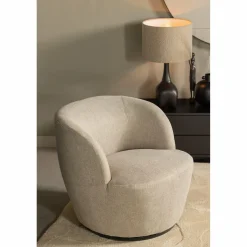 Draaifauteuil Serra Geweven - Zand - Loft24.nl