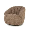 Draaifauteuil Sogno Geweven stof - Burgundy - Loft24.nl
