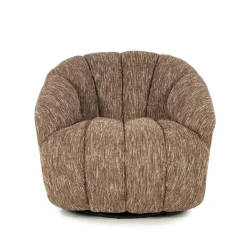 Draaifauteuil Sogno Geweven stof - Burgundy - Loft24.nl