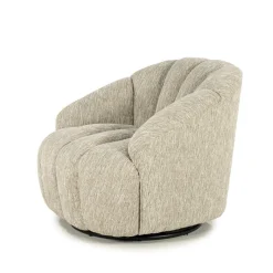 Draaifauteuil Sogno Geweven stof - Taupe - Loft24.nl